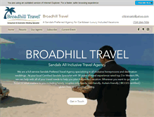 Tablet Screenshot of broadhilltravel.com